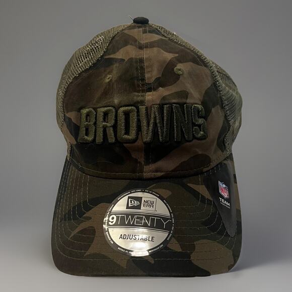NEW! Cleveland Browns New Era 9Twenty Hat Cap Military Camo NFL Football Snap - Picture 1 of 6